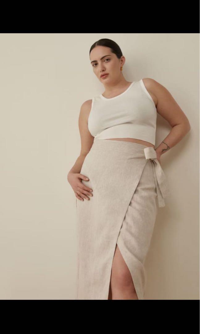 Florence linen skirt reformation outlet