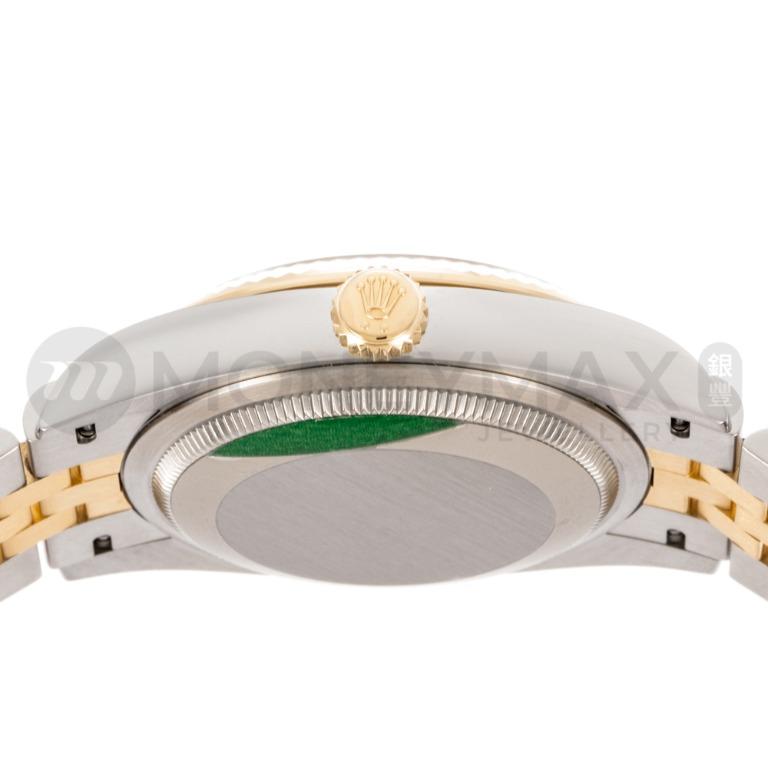 Rolex Datejust 36 - 126233 ( WT0012441 ) (Category: Watches) located in Singapore. Submitted by moneymaxwatches (Listing ID 1149329226, Image 3). Description: Rolex Datejust 36 - 126233 Preowned Rolex Watch SKU : WT0012441 Case Dimensions : 36mm Case Material : Stainless Steel Bezel : 18k Yellow Gold Dial : White Mother of Pearl with Diamonds Crystal Material : Scratch Resistant Sapphire Crystal Movement : Self-Winding Automatic Movement Bracelet
