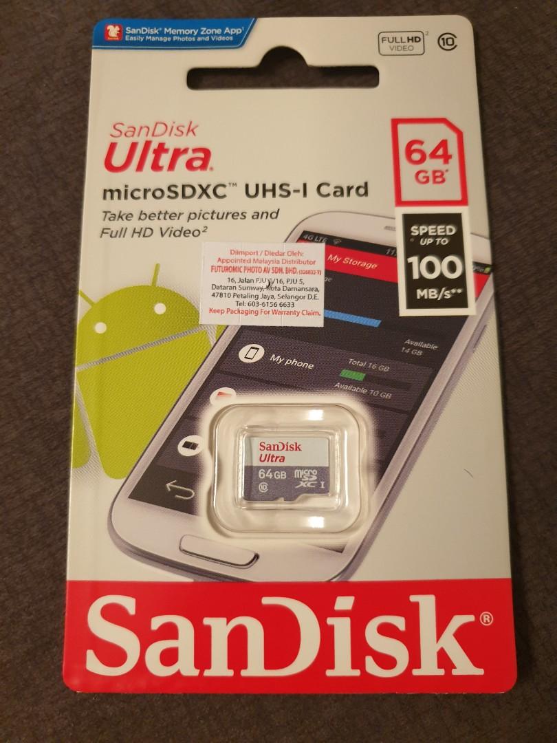 SanDisk Ultra 64GB Class 10 SDXC UHS-I Memory Card up to 80MB/s  (SDSDUNC-064G-GN6IN)