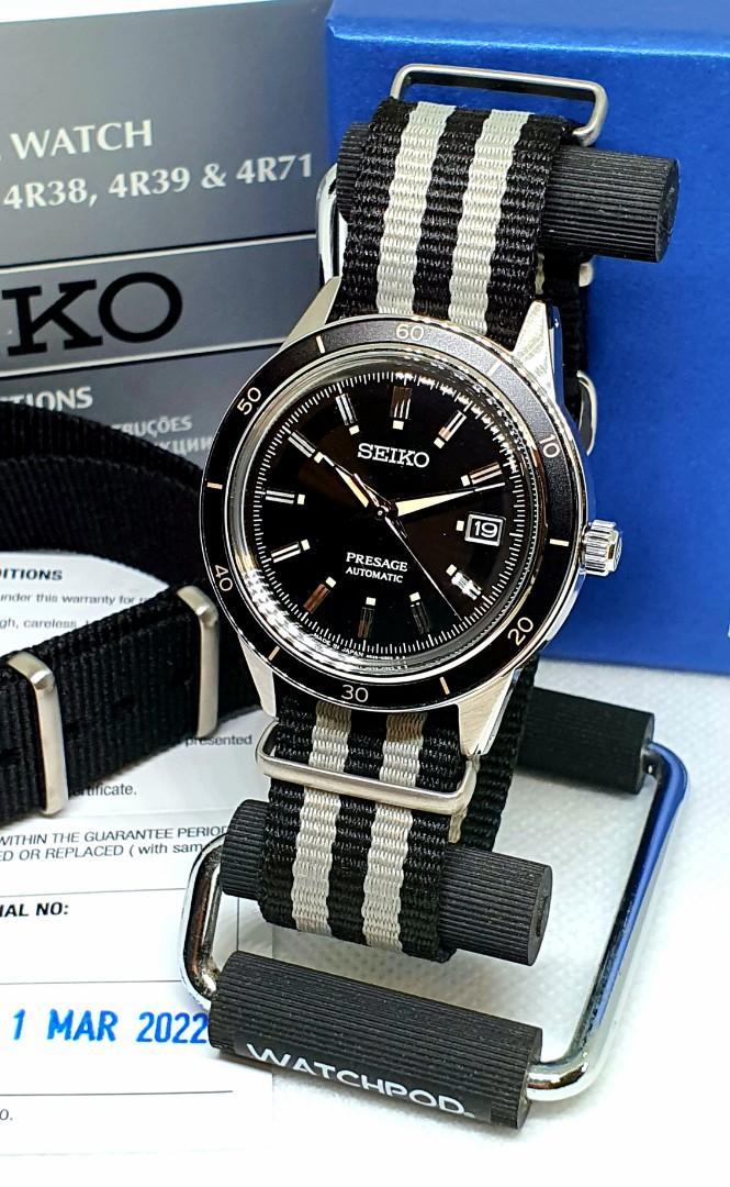 Seiko Presage 60s SRPG09J1 SRPG09 Automatic Black dial watch, Men's  Fashion, Watches & Accessories, Watches on Carousell