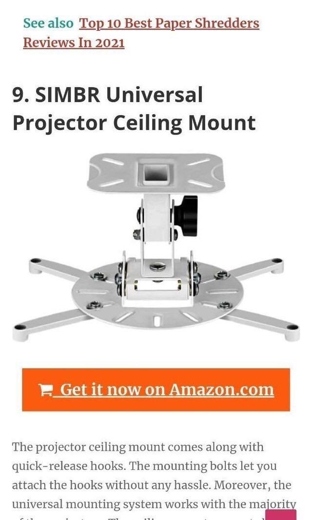 Simbr Tv Ceiling Mount Bracket Shelly Lighting