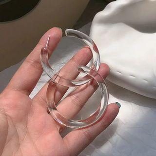 Transparent Acrylic Hoop Earrings