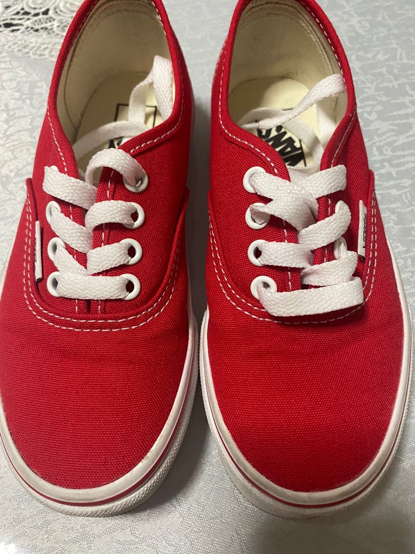Red vans kids discount