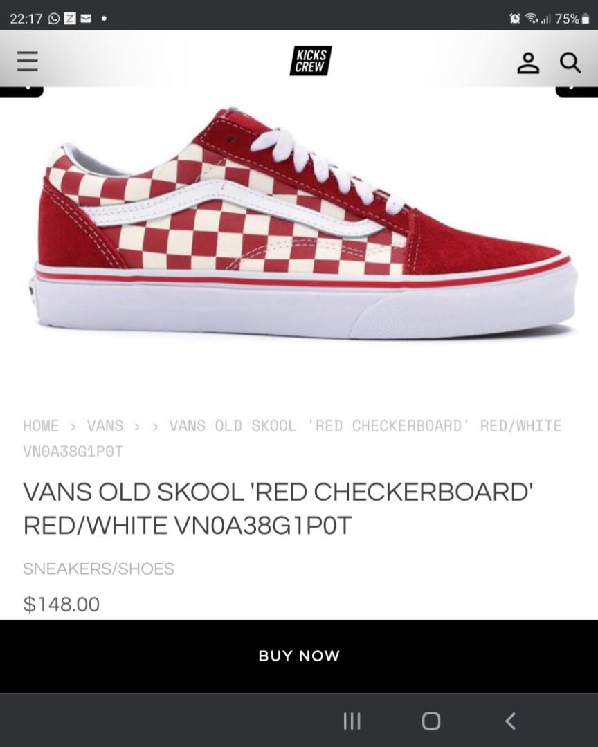 Vans Old Skool 'Red Checkerboard