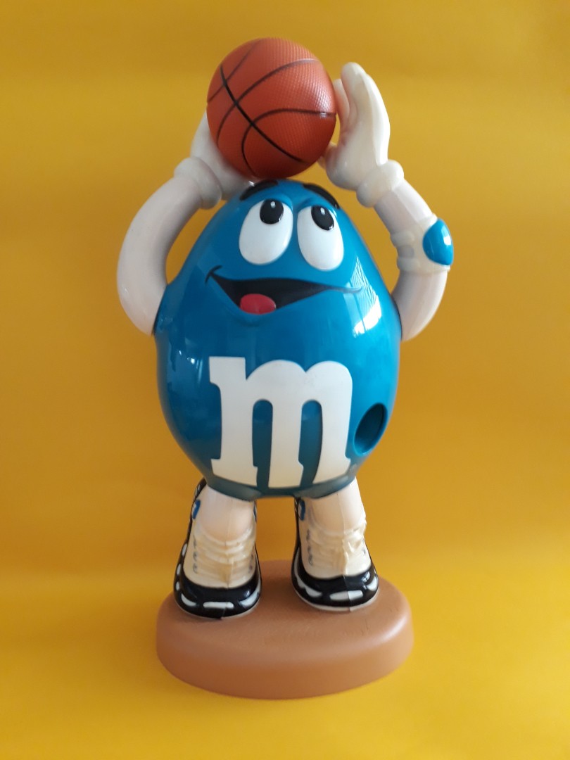 Vintage Large Blue Peanut M & M Basketball Player, M & M Dispenser ...