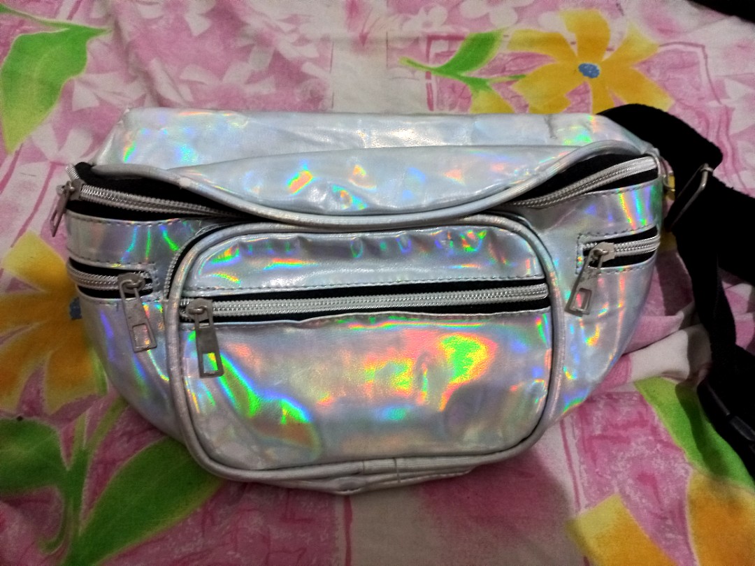 Waist bag hologram, Fesyen Wanita, Tas 