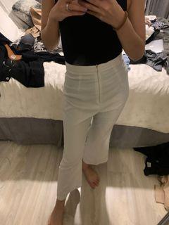 White cropped trousers