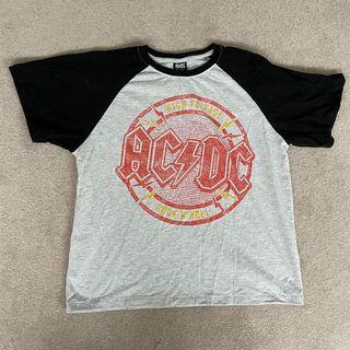 Women’s Grey and Black AC/DC T Shirt
