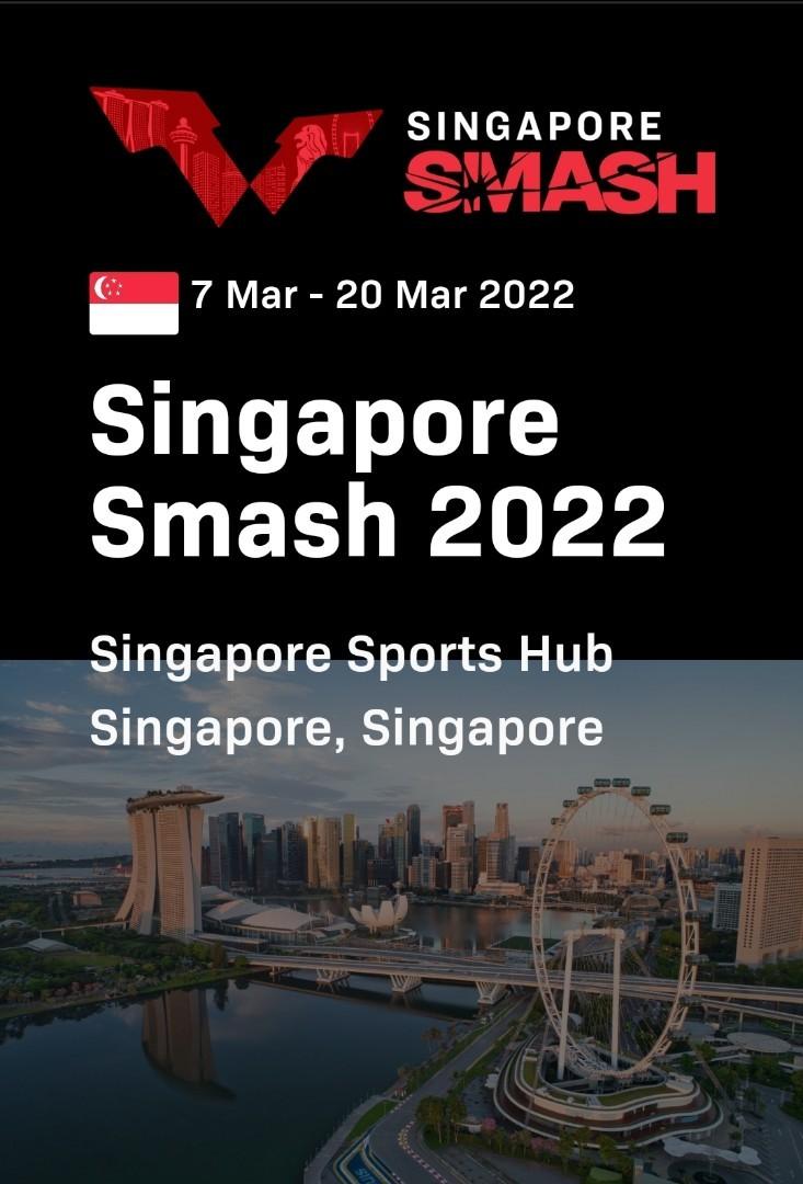 WTT Singapore Smash Tickets, Tickets & Vouchers, Event Tickets on Carousell