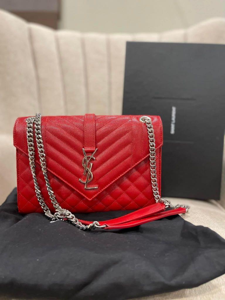 Ysl Medium Envelope Bag (Super Fresh), Luxury, Bags & Wallets On Carousell