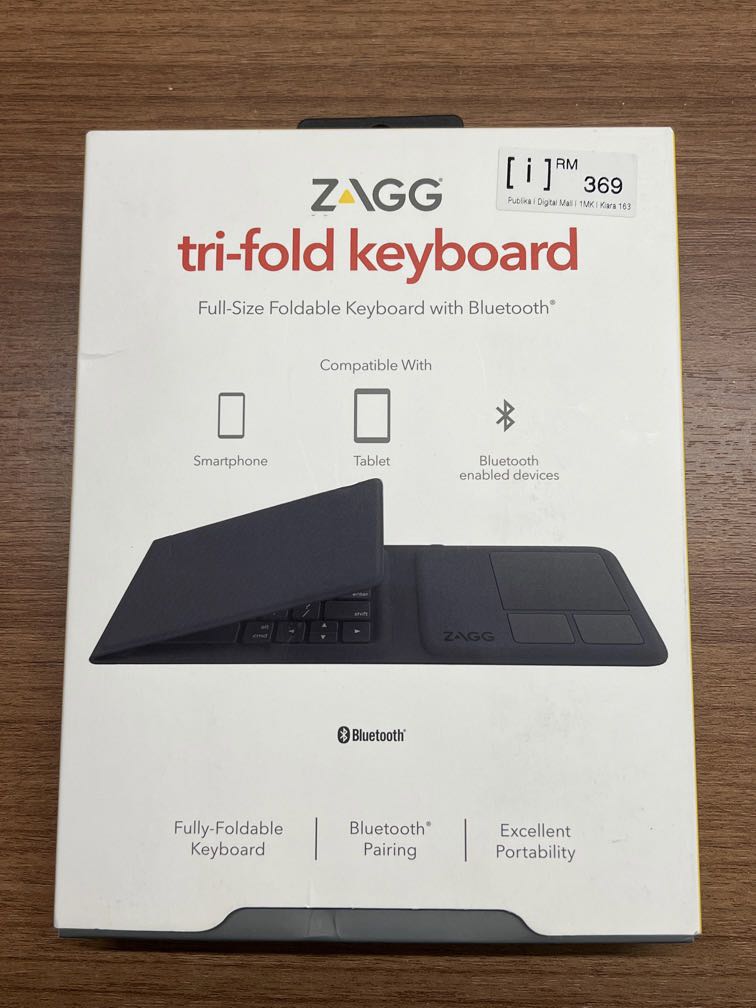 Zagg trifold keyboard, Computers & Tech, Parts & Accessories, Computer