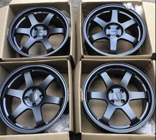 17” Rota Grid 2 Mags 4Holes pcd 100 Metallic Grey Color bnew