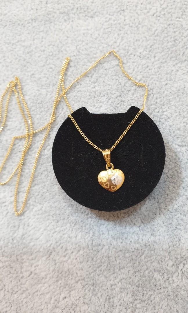 18K Gold Heart Necklace (Category: Necklaces) located in Quezon City. Submitted by jarzosky (Listing ID 1149599216, Image 1). Description: 18K Gold Kuko Necklace 1.2g @ 7200/gram PHP 8,640 + SF Sold per item lang po. Sorry No COD, No COP Payment First Policy 🙏.