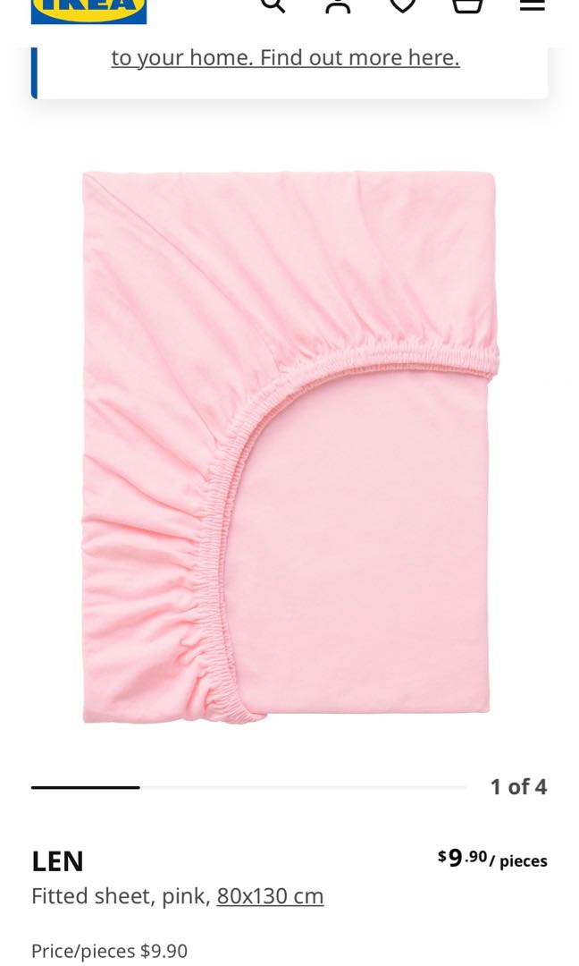 5 fitted sheets for IKEA extendable bed, Babies & Kids, Baby Nursery