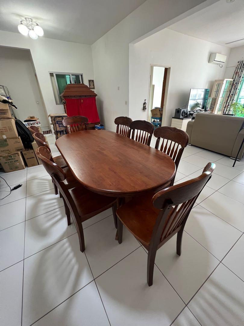 8 Seater Dining Table, Furniture & Home Living, Furniture on Carousell