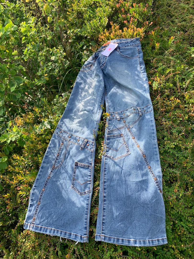 90s Patch Work Flare Carpenter Jeans 