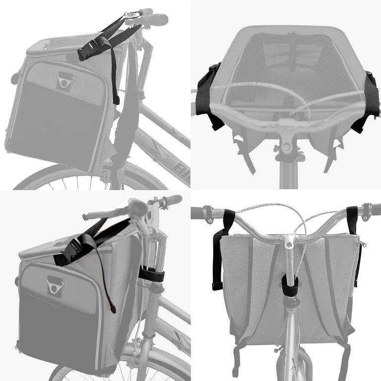 BarkBay Dog Bike Basket Carrier, Expandable Foldable SoftSided Dog