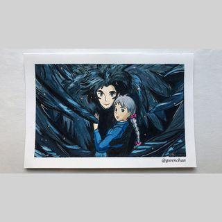 A5 Studio Ghibli Gouache Painting