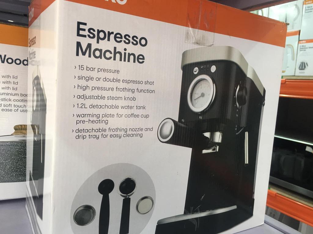 🤩Anko Espresso Machine🤩 (Category: Coffee Machines & Makers) located in San Pedro. Submitted by aussie.surplustore (Listing ID 1149440685, Image 2). Description: 🤩Anko Espresso Machine🤩 15 bar pressure single or double espresso shot high pressure frothing function adjustable steam knob 1.2L detachable water tank warming plate for coffee cup pre-heating detachable frothing nozzle and drip tray for easy cleaning 📌SURPLUS items from AUSTRALIA.
