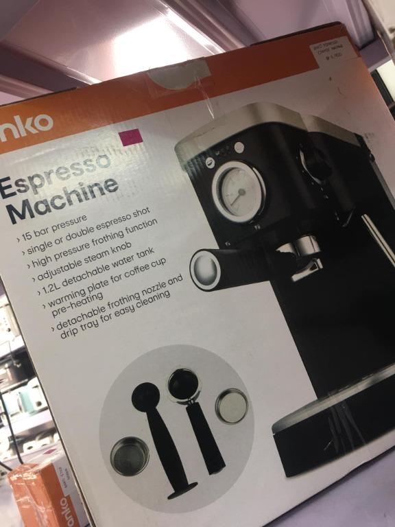 🤩Anko Espresso Machine🤩 (Category: Coffee Machines & Makers) located in San Pedro. Submitted by aussie.surplustore (Listing ID 1149440685, Image 3). Description: 🤩Anko Espresso Machine🤩 15 bar pressure single or double espresso shot high pressure frothing function adjustable steam knob 1.2L detachable water tank warming plate for coffee cup pre-heating detachable frothing nozzle and drip tray for easy cleaning 📌SURPLUS items from AUSTRALIA.