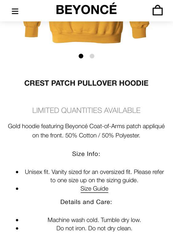 Beyonce crest hoodie discount