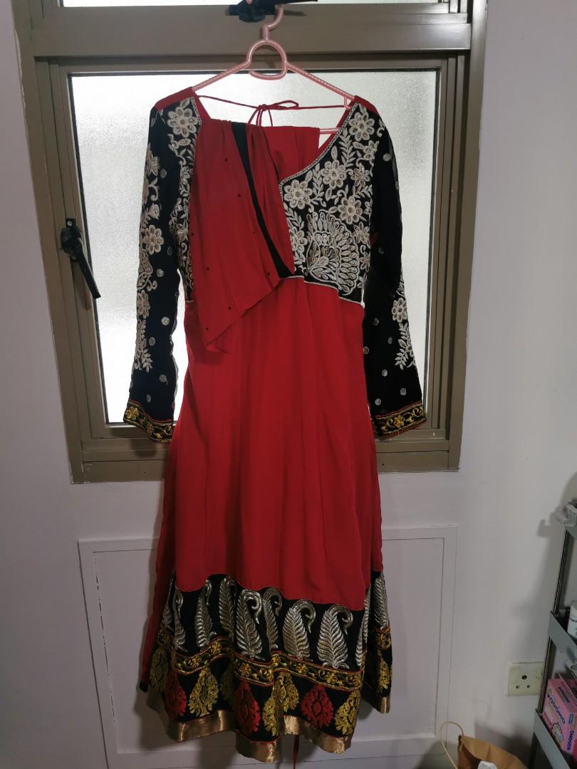 Black and red punjabi suit Women s Fashion Dresses Sets