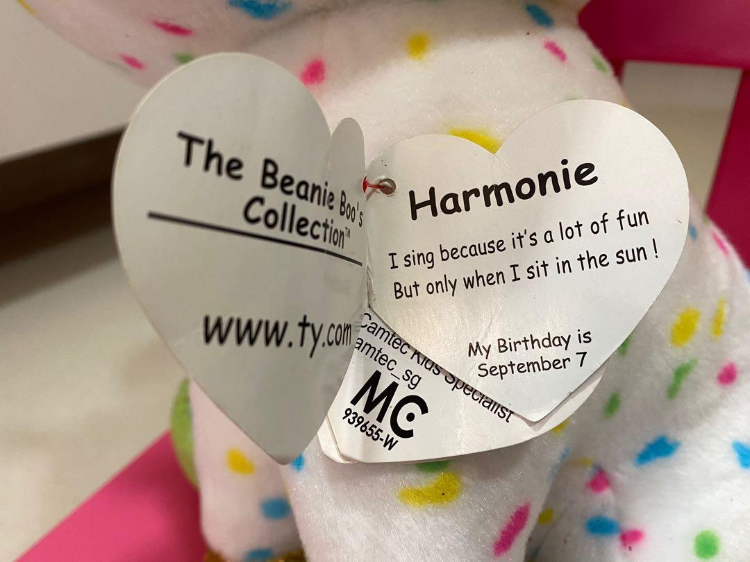 BNWT TY Beanie Boos Harmonie Hobbies Toys Toys Games on