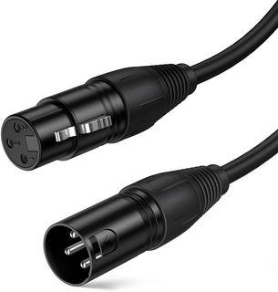 48V Phantom Power Supply Powered,1.5m USB Cable Bonus,2m XLR 3 Pin Cable for Condenser Microphone Music Recording Equipment Black
