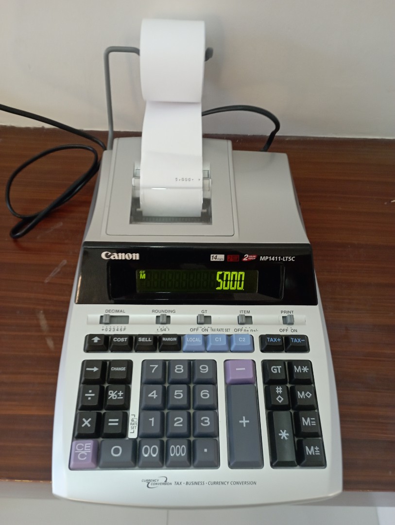 Canon Printing Calculator MP1411LTSC With Free Rolls of Carbonless
