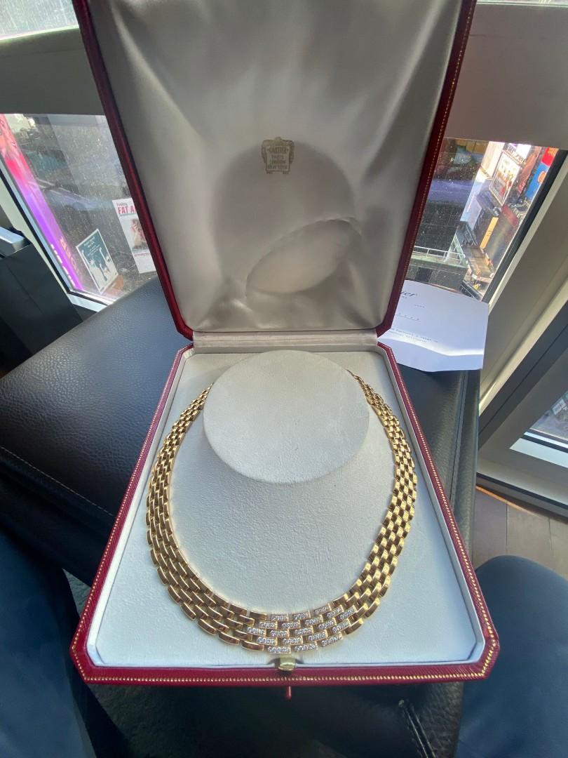 Cartier Panthere diamond vintage necklace