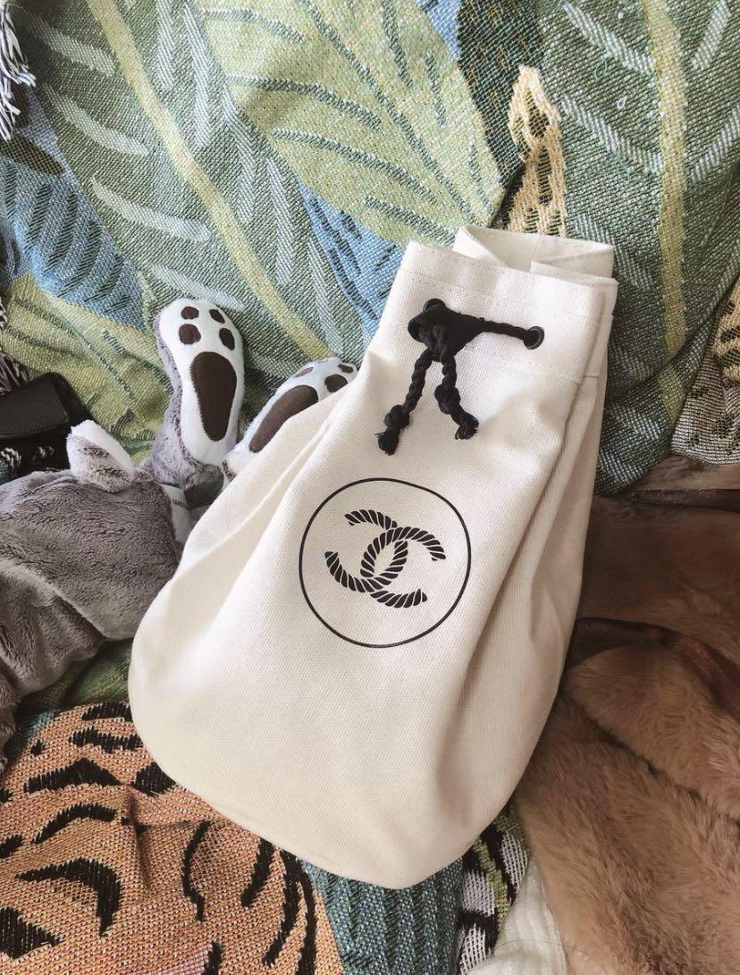 Chanel Mini Canvas Drawstring Bag