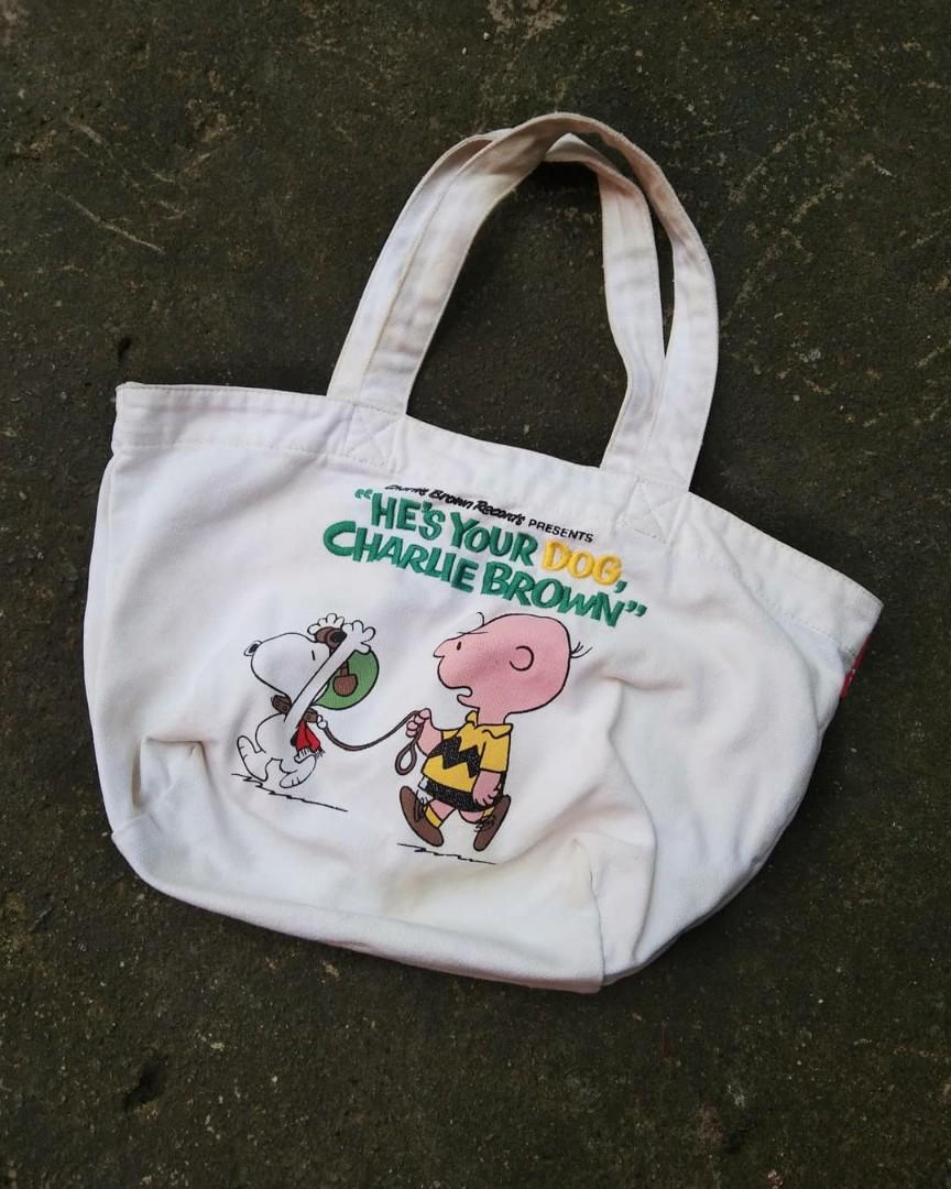 Charlie brownXpeanuts tote bag, Women's Fashion, Bags & Wallets, Tote