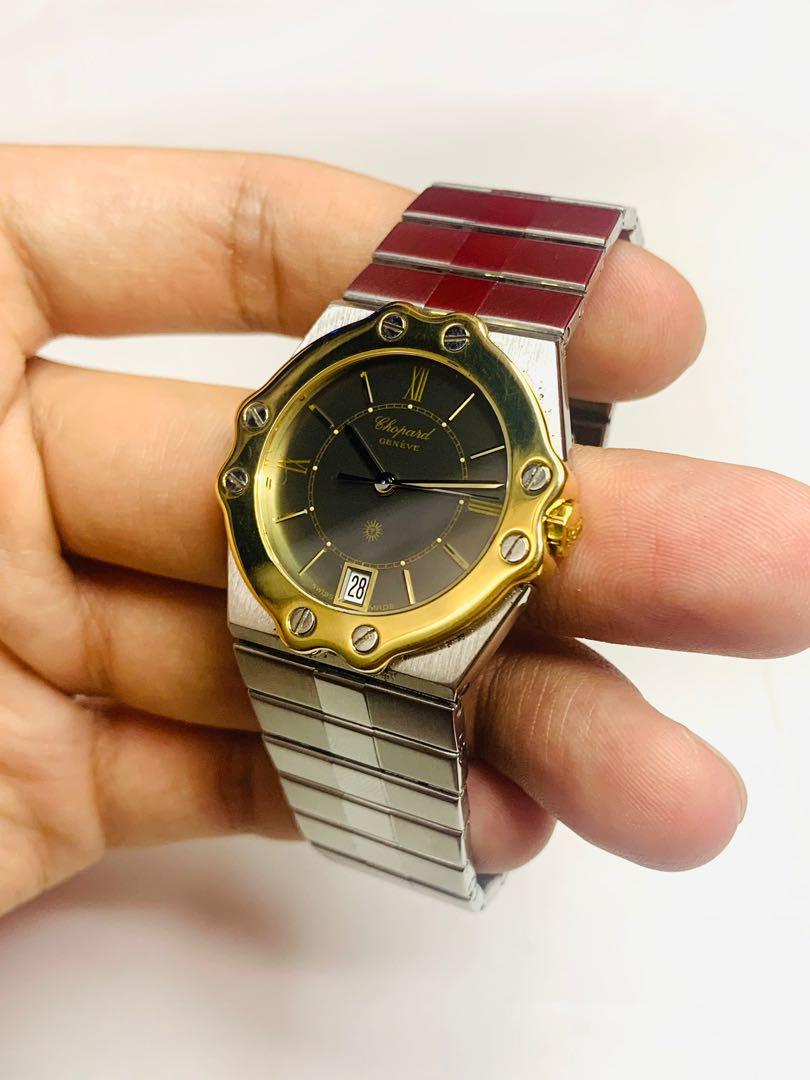 CHOPARD St. Moritz 18k Gold Bezel 31mm Swiss Quartz Watch REF