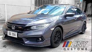 Civic Mugen Kit FC chin side skirts with dual exhaust muffler tip