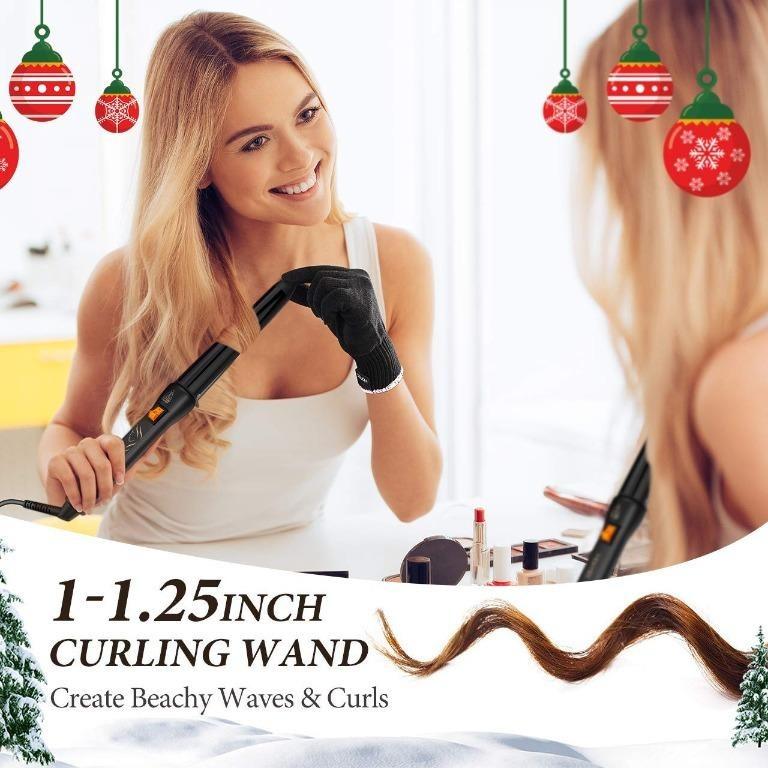 Curling Wand 1 1.25 Inch Hair Curler for Loose Curls with