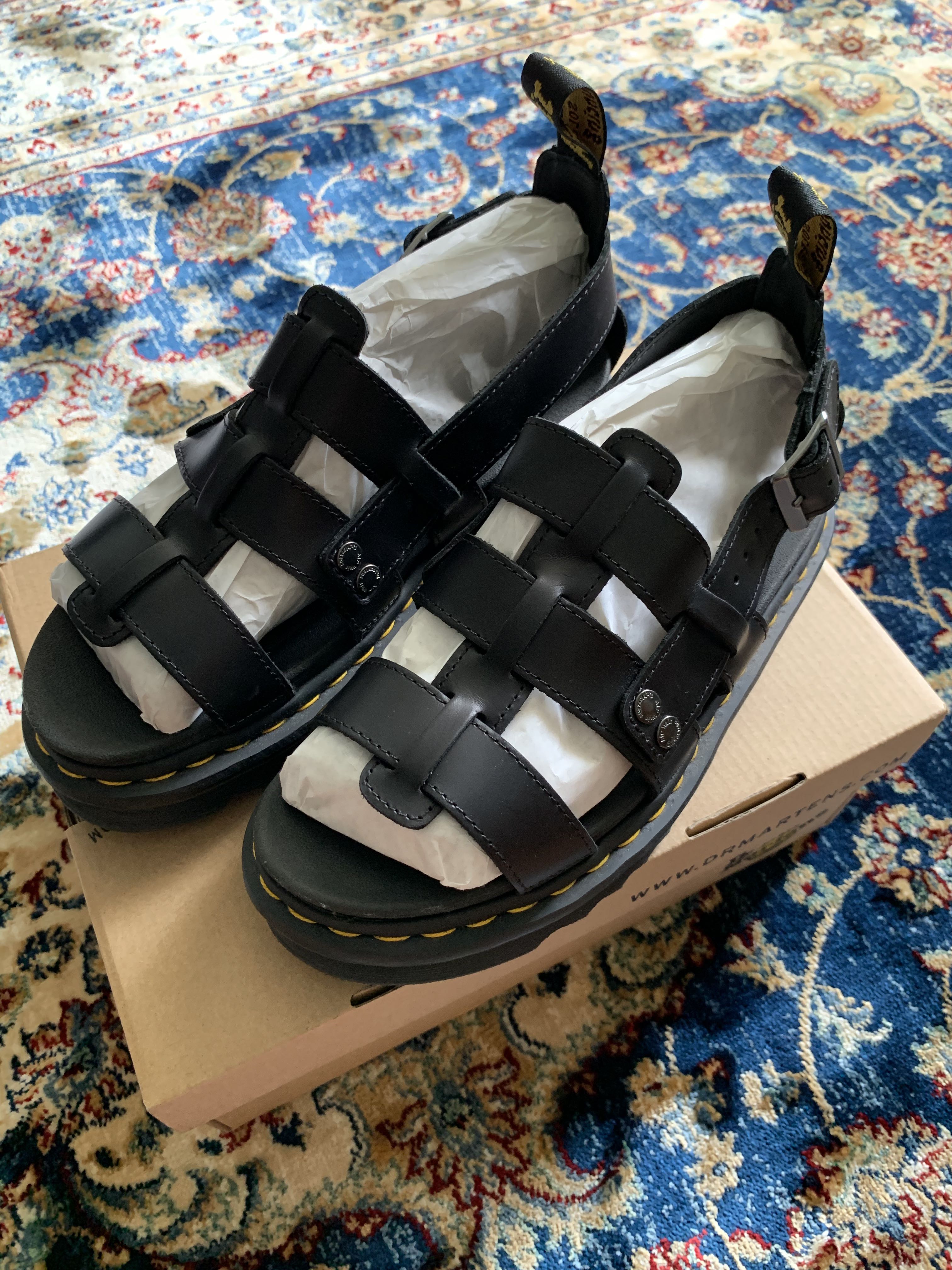 Dr. Martens Terry Leather Women Sandals Women s Fashion Footwear