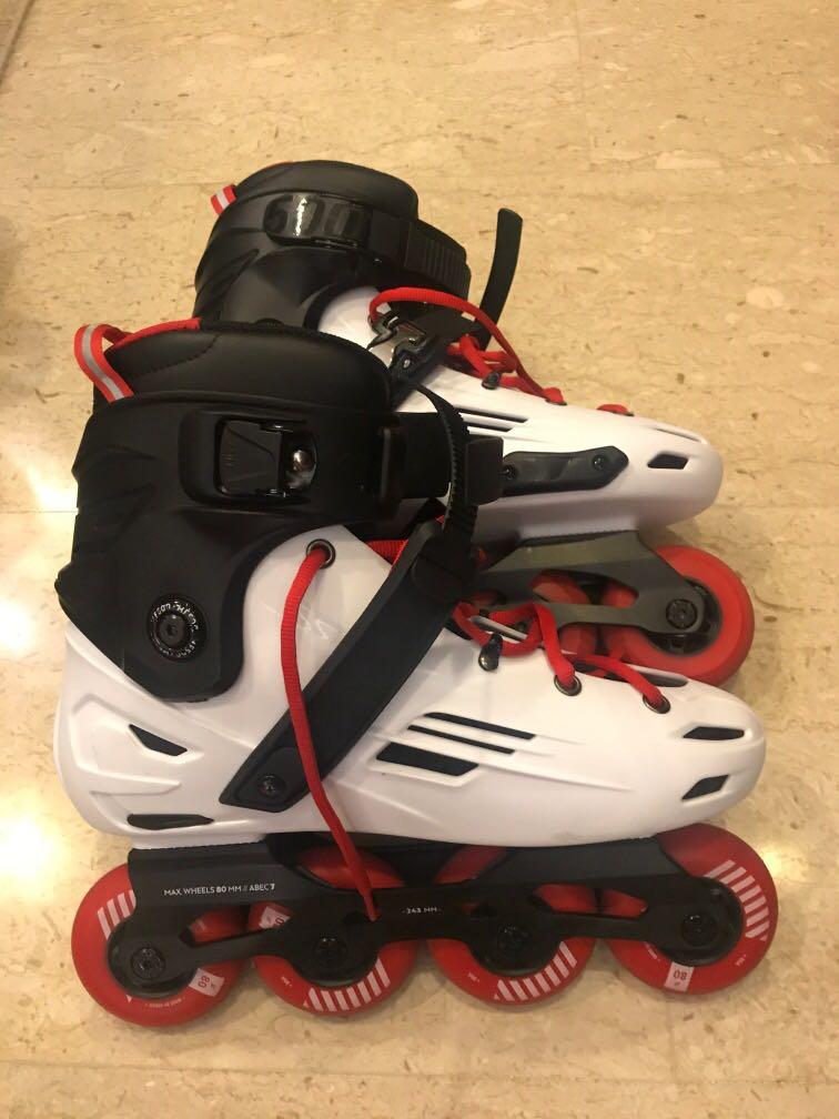 Eu43 Oxelo Mf500 Hard Boot Freestyle Skates Sports Equipment Sports Games Skates Rollerblades Scooters On Carousell