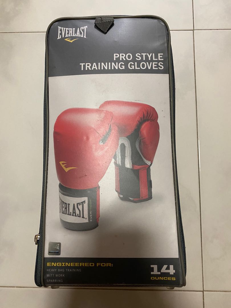 Everlast Pro Style Training Gloves 14 Ounches Red