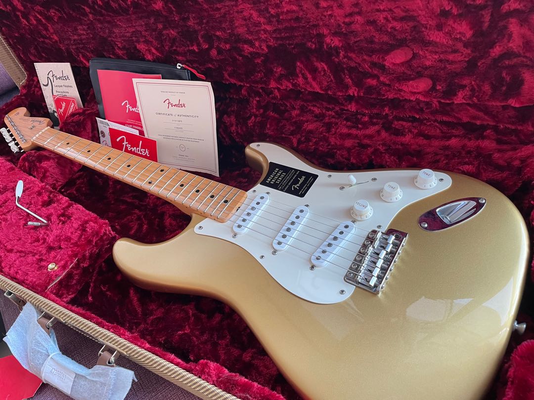 Fender american original 50s deals stratocaster aztec gold