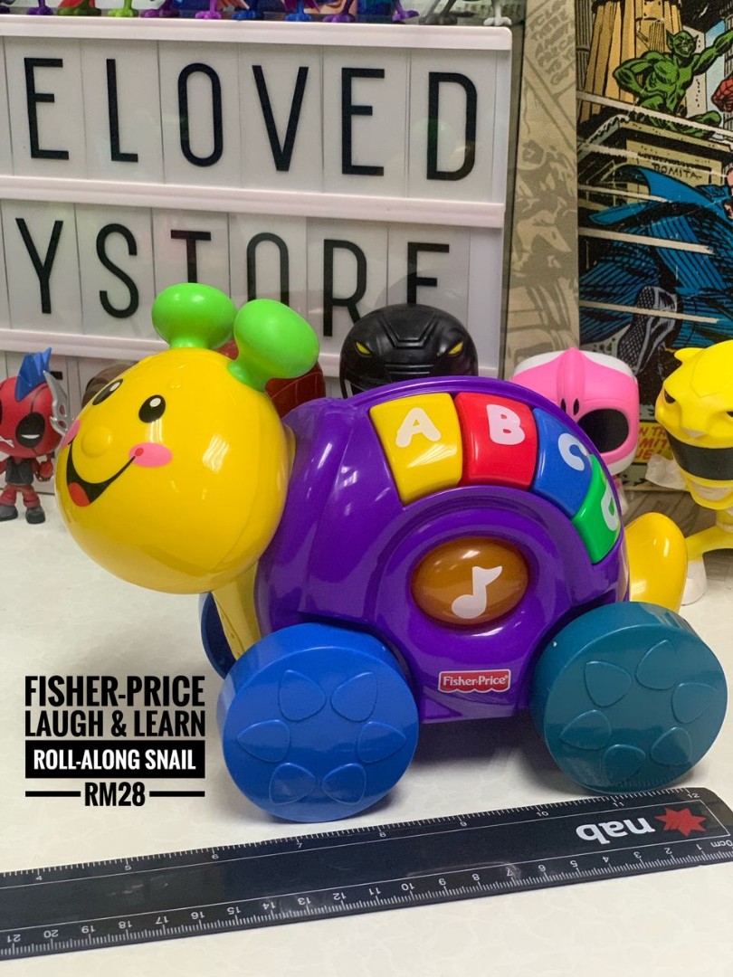 Fisher price roll along snail deals
