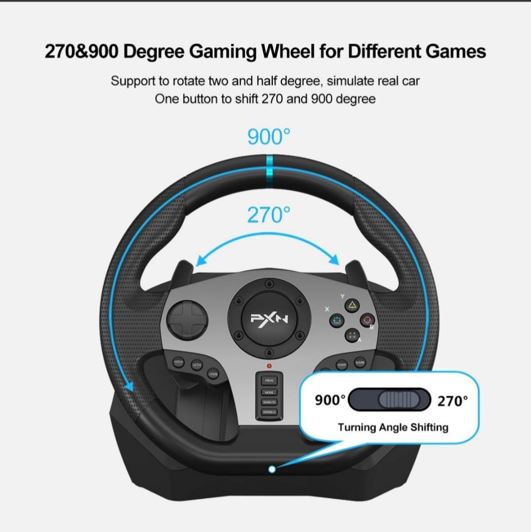 Gaming Racing Wheel pxn v9, Video Gaming, Gaming Accessories, Virtual