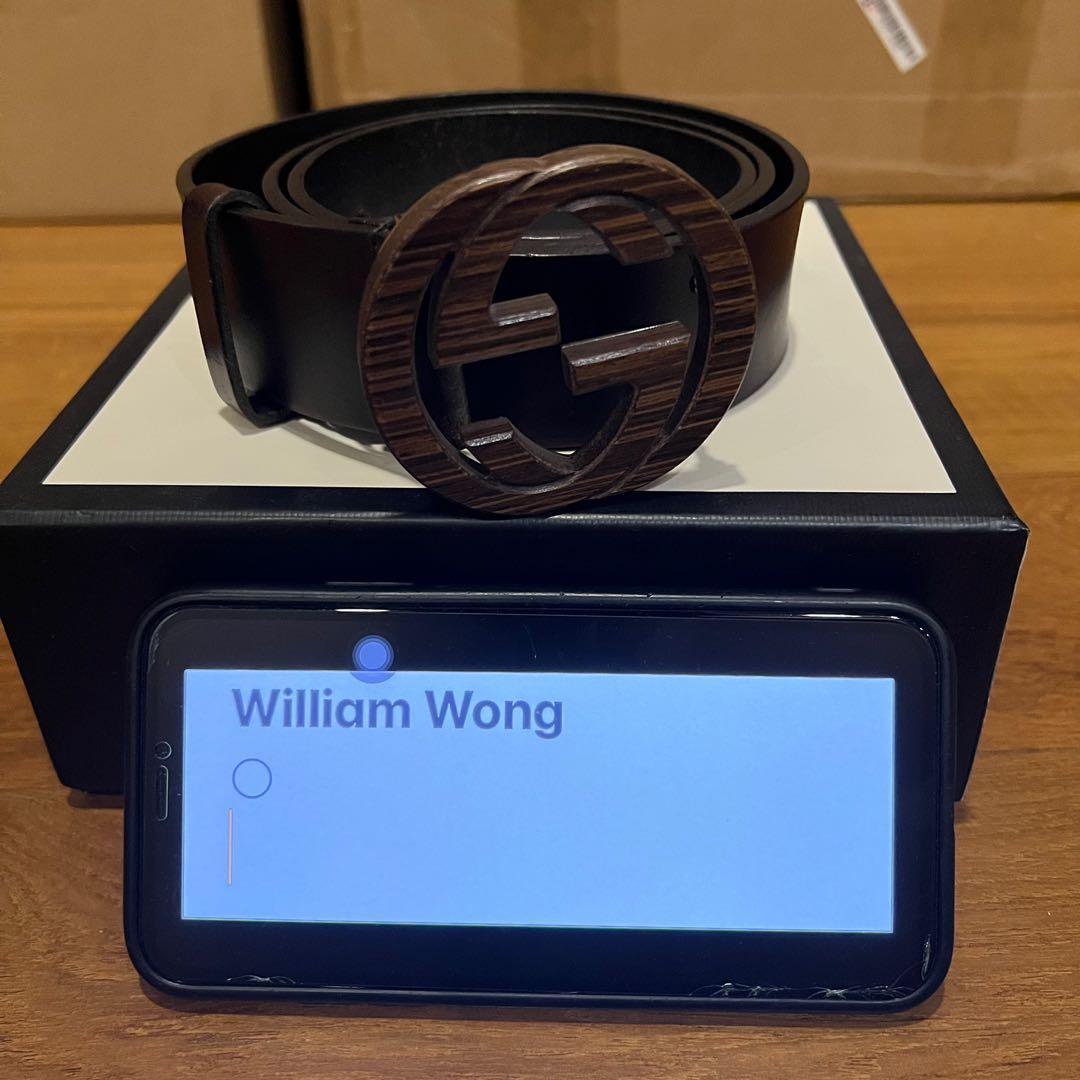 Gucci Wood interlocking G belt