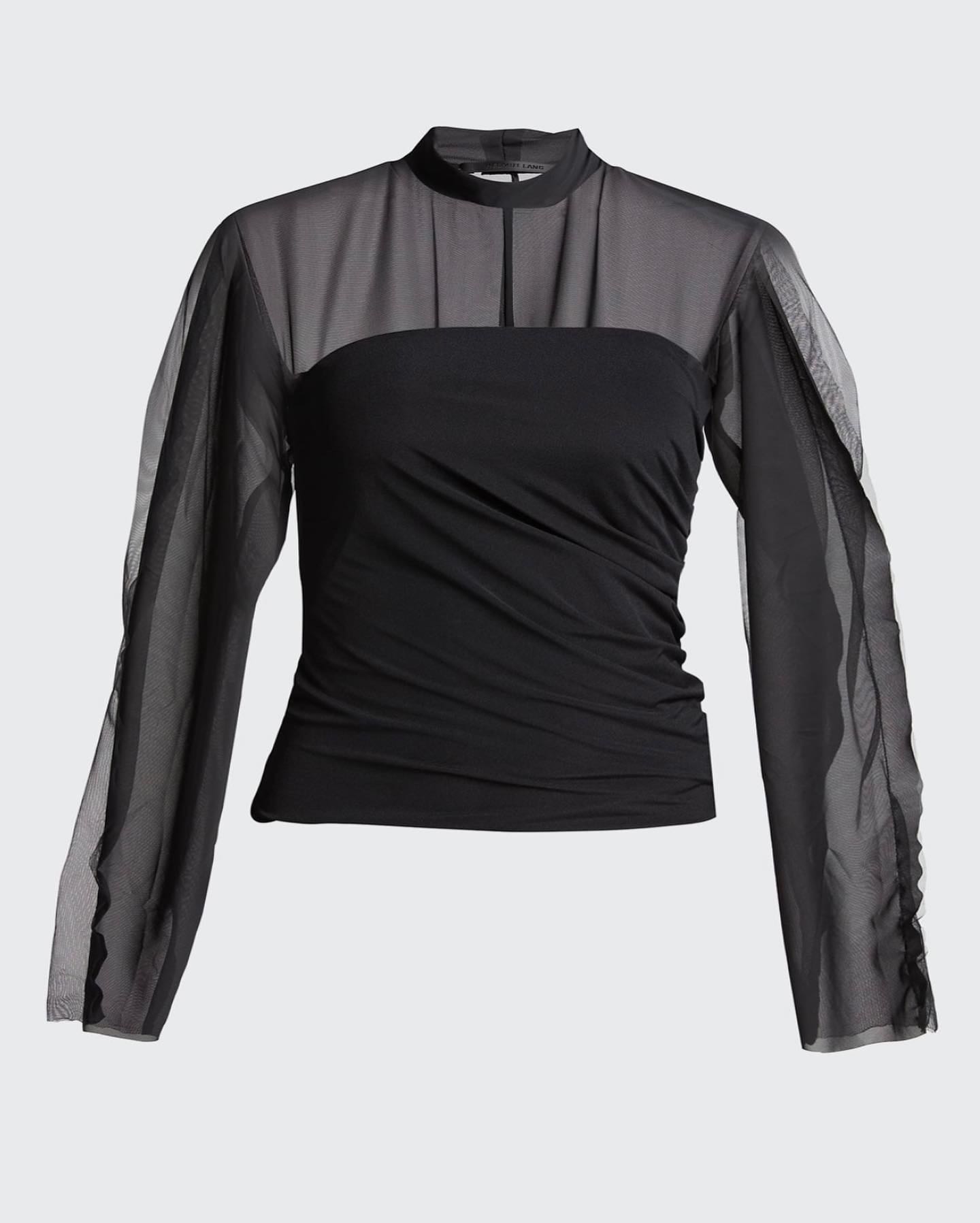 helmut lang crepe combo top