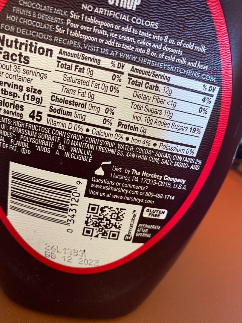 Hershey's Syrup Genuine Chocolate Flavor 680g, Food & Drinks ...