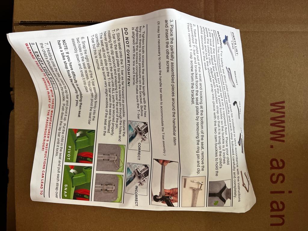 Carry your kids on your bike. iBert Child Carrier Bicycle SafeTSeat