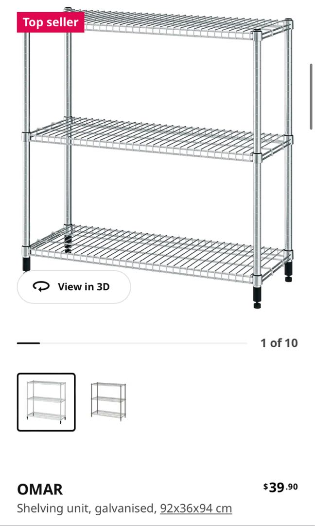 [IKEA] Omar Shelving Unit, Furniture & Home Living, Furniture, Shelves