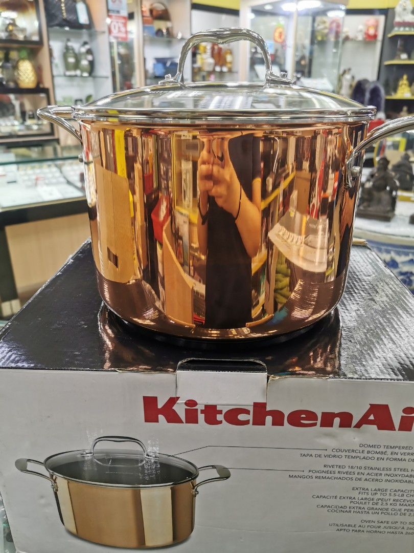 KitchenAid Stockpot with lid 7.5L, Furniture & Home Living, Kitchenware & Tableware, Cookware