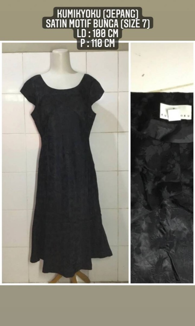 Kumikyoku - Japanese Satin Midi Dress 