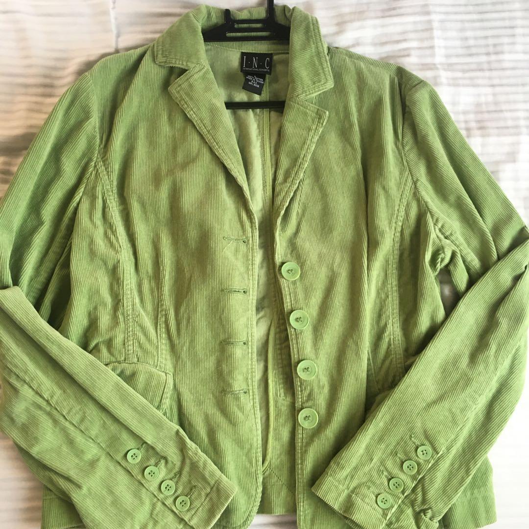 Lime green corduroy jacket best sale