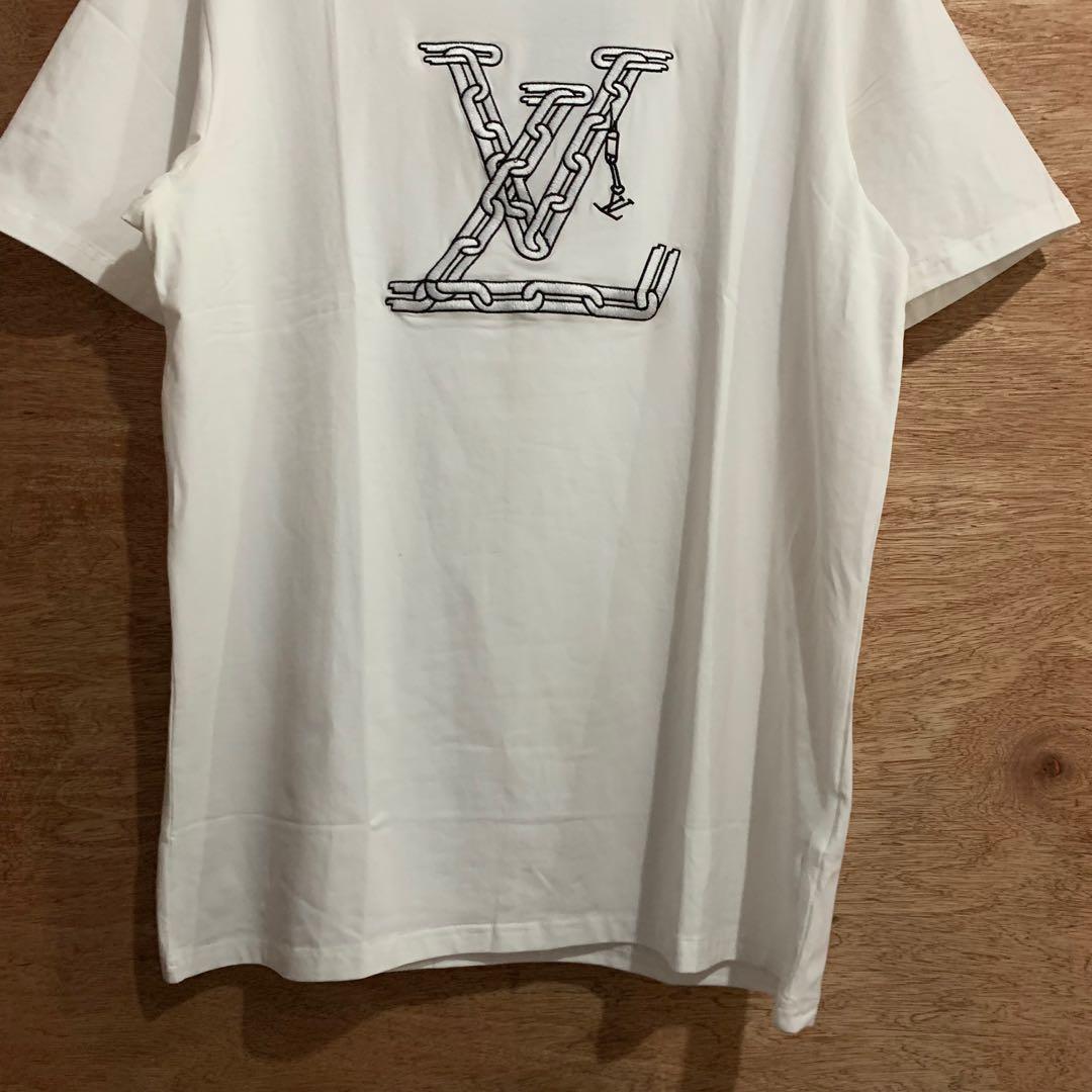 Louis Vuitton white Hybrid Logo-Patch T-Shirt